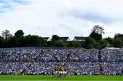 22 July 2018; The Kerry team stand for the national anthem pior to the GAA Football All-Ireland Senior Championship Quarter-Final Group 1 Phase 2 match between Monaghan and Kerry at St Tiernach's Park in Clones, Monaghan. Photo by Brendan Moran/Sportsfile