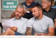 23 July 2018; Former Republic of Ireland internationals Stephen, left, and Noel Hunt prior to the SSE Airtricity League Premier Division match between Cork City and Derry City at Turner's Cross in Cork. Photo by Stephen McCarthy/Sportsfile