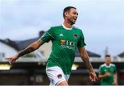 23 July 2018; Damien Delaney of Cork City celebrates after scoring his side's fourth goal during the SSE Airtricity League Premier Division match between Cork City and Derry City at Turner's Cross in Cork. Photo by Stephen McCarthy/Sportsfile