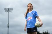 24 July 2018; AIG Insurance has today announced a Dublin GAA jersey takeover, children’s charity Aoibheann’s Pink Tie’s logo will appear on the Dublin GAA jerseys for an upcoming football, ladies football and camogie fixture this summer. Dublin ladies footballer Ciara Trant was on hand today to launch Aoibheann’s Pink Tie Dublin GAA jersey takeover in Parnell Park. Photo by David Fitzgerald/Sportsfile