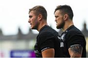 24 July 2018; Jordan Larmour, left, and Andrew Porter during Leinster Rugby squad training at Energia Park in Donnybrook, Dublin. Photo by Ramsey Cardy/Sportsfile