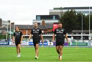 24 July 2018; Michael Silvester, Caelan Doris and Jack Aungier during Leinster Rugby squad training at Energia Park in Donnybrook, Dublin. Photo by Ramsey Cardy/Sportsfile