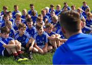 25 July 2018; Leinster's Jack Conan is asked questions by camp participants during the Bank of Ireland Leinster Rugby Summer Camp at Cill Dara RFC in Kildare. Photo by Seb Daly/Sportsfile