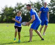25 July 2018; Leinster's Jack Conan with camp participants during the Bank of Ireland Leinster Rugby Summer Camp at Cill Dara RFC in Kildare. Photo by Seb Daly/Sportsfile