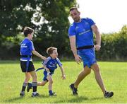 25 July 2018; Leinster's Jack Conan with camp participants during the Bank of Ireland Leinster Rugby Summer Camp at Cill Dara RFC in Kildare. Photo by Seb Daly/Sportsfile