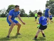 25 July 2018; Leinster's Jack Conan with camp participants during the Bank of Ireland Leinster Rugby Summer Camp at Cill Dara RFC in Kildare. Photo by Seb Daly/Sportsfile