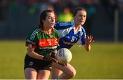 25 July 2018; Aine Moffatt of Mayo in action against Grainne Lalor of Laois during the All-Ireland Ladies Football U16 B Championship Final between Laois and Mayo at Duggan Park in Ballinasloe, Co. Galway. Photo by Diarmuid Greene/Sportsfile