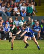 25 July 2018; Anna Lyons of Mayo in action against Emily Lacey of Laois during the All-Ireland Ladies Football U16 B Championship Final between Laois and Mayo at Duggan Park in Ballinasloe, Co. Galway. Photo by Diarmuid Greene/Sportsfile