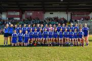 25 July 2018; The Laois squad prior to the All-Ireland Ladies Football U16 B Championship Final between Laois and Mayo at Duggan Park in Ballinasloe, Co. Galway. Photo by Diarmuid Greene/Sportsfile