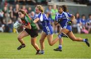 25 July 2018; Erin Murray of Mayo in action against Aishling Fitzpatrick of Laois during the All-Ireland Ladies Football U16 B Championship Final between Laois and Mayo at Duggan Park in Ballinasloe, Co. Galway. Photo by Diarmuid Greene/Sportsfile