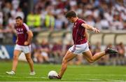 22 July 2018; Shane Walsh of Galway takes a free during the GAA Football All-Ireland Senior Championship Quarter-Final Group 1 Phase 2 match between Kildare and Galway at St Conleth's Park in Newbridge, Co Kildare. Photo by Sam Barnes/Sportsfile