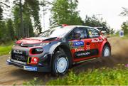 26 July 2018; Craig Breen of Ireland and Scott Martin of Great Britain in their Citroën C3 WRC in action during a Shakedown prior to Round 8 of the FIA World Rally Championship in Jyväskylä, Finland. Photo by Philip Fitzpatrick/Sportsfile