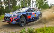 26 July 2018; theirry Neuville of Belgium and Nicolas Gilsoul of Belgium in their Hyundai i20 Coupe WRC in action during Shakedown prior to Round 8 of the FIA World Rally Championship in Jyväskylä, Finland. Photo by Philip Fitzpatrick/Sportsfile