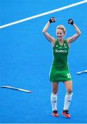 26 July 2018; Nicola Daly of Ireland celebrates her side's victory in the Women's Hockey World Cup Finals Group B match between Ireland and India at Lee Valley Hockey Centre in QE Olympic Park, London, England. Photo by Craig Mercer/Sportsfile