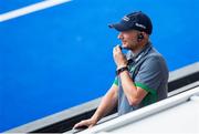 26 July 2018; Ireland head coach Graham Shaw during the Women's Hockey World Cup Finals Group B match between Ireland and India at Lee Valley Hockey Centre in QE Olympic Park, London, England. Photo by Craig Mercer/Sportsfile