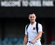26 July 2018; Dylan Connolly of Dundalk arrives prior to the UEFA Europa League 2nd Qualifying Round First Leg match between Dundalk and AEK Larnaca at Oriel Park in Dundalk, Co. Louth. Photo by Seb Daly/Sportsfile