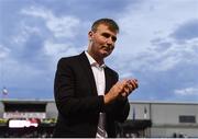 26 July 2018; Dundalk manager Stephen Kenny following the UEFA Europa League 2nd Qualifying Round First Leg match between Dundalk and AEK Larnaca at Oriel Park in Dundalk, Co. Louth. Photo by Seb Daly/Sportsfile