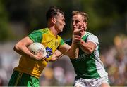 24 June 2018; Michael Langan of Donegal in action against Lee Cullen of Fermanagh during the Ulster GAA Football Senior Championship Final match between Donegal and Fermanagh at St Tiernach's Park in Clones, Monaghan. Photo by Oliver McVeigh/Sportsfile