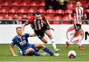 27 July 2018; Jamie McDonagh of Derry City in action against Jamie Lennon of St Patrick's Athletic during the SSE Airtricity League Premier Division match between Derry City and St Patrick's Athletic at the Brandywell in Derry. Photo by Oliver McVeigh/Sportsfile