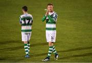 27 July 2018; Gary Shaw of Shamrock Rovers applauds supporters after the SSE Airtricity League Premier Division match between Shamrock Rovers and Sligo Rovers at Tallaght Stadium in Tallaght, Co Dublin. Photo by Harry Murphy/Sportsfile