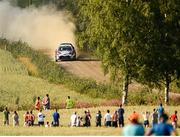 28 July 2018; Ott Tänak of Finland and Martin Järveoja of Finland in their TOYOTA GAZOO Racing in action during Stage 14, Kakaristo, during Round 8 of the FIA World Rally Championship in Jyväskylä, Finland. Photo by Philip Fitzpatrick/Sportsfile