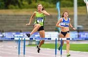 28 July 2018; Deirdre Murray of Na Fianna A.C., Co. Meath, competing in the Senior Women 400mH event during the Irish Life Health National Senior T&F Championships Day 1 at Morton Stadium in Santry, Dublin. Photo by Sam Barnes/Sportsfile