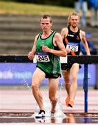 28 July 2018; Adam Kirk-Smith of Derry Track Club, Co. Derry, on his way to winning the Senior Men 3000m S/C event during the Irish Life Health National Senior T&F Championships Day 1 at Morton Stadium in Santry, Dublin. Photo by Sam Barnes/Sportsfile