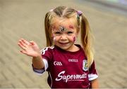 28 July 2018; Galway supporter, Lucy Goaley from Annaghdown, Co Galway, prior to the GAA Hurling All-Ireland Senior Championship semi-final match between Galway and Clare at Croke Park in Dublin. Photo by Ramsey Cardy/Sportsfile