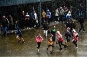 28 July 2018; Supporters run for shelter from the rain ahead of the GAA Hurling All-Ireland Senior Championship semi-final match between Galway and Clare at Croke Park in Dublin. Photo by Ramsey Cardy/Sportsfile