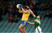 28 July 2018; James Fitzpatrick of Roscommon in action against Conor Flannery of Kerry during the Electric Ireland GAA Football All-Ireland Minor Championship Quarter-Final match between Kerry and Roscommon at the Gaelic Grounds in Limerick. Photo by Diarmuid Greene/Sportsfile