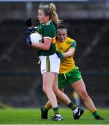 28 July 2018; Deirdre Kearney of Kerry is tackled by Geraldine McLaughlin of Donegal during the TG4 All-Ireland Ladies Football Senior Championship qualifier Group 1 Round 3 match between Kerry and Donegal at Dr Hyde Park in Roscommon. Photo by Brendan Moran/Sportsfile