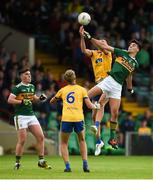 28 July 2018; Paul O Shea of Kerry in action against Shane Cunnane of Roscommon during the Electric Ireland GAA Football All-Ireland Minor Championship Quarter-Final match between Kerry and Roscommon at the Gaelic Grounds in Limerick. Photo by Diarmuid Greene/Sportsfile