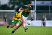 28 July 2018; Lorraine Scanlon of Kerry in action against Anna Marie McGlynn of Donegal during the TG4 All-Ireland Ladies Football Senior Championship qualifier Group 1 Round 3 match between Kerry and Donegal at Dr Hyde Park in Roscommon. Photo by Brendan Moran/Sportsfile