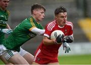 28 July 2018; Enda Downey of Derry in action against Mathew Costello of Meath during the Electric Ireland GAA Football All-Ireland Minor Championship Quarter-Final match between Meath and Derry at the Athletic Grounds in Armagh. Photo by Oliver McVeigh/Sportsfile