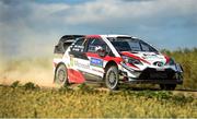 28 July 2018; Jari-Matti Latvala of Finland and Miikka Anttila of Finland in their TOYOTA GAZOO Racing in action during Stage 17, Kakaristo, during Round 8 of the FIA World Rally Championship in Jyväskylä, Finland. Photo by Philip Fitzpatrick/Sportsfile