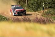 28 July 2018; Craig Breen of Ireland and Scott Martin of Great Britain in their Citroën C3 WRC in action during Stage 17, Kakaristo, during Round 8 of the FIA World Rally Championship in Jyväskylä, Finland. Photo by Philip Fitzpatrick/Sportsfile