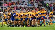 28 July 2018; Members of the Clare panel split up and take their places after the traditional team photograph before the GAA Hurling All-Ireland Senior Championship semi-final match between Galway and Clare at Croke Park in Dublin. Photo by Ray McManus/Sportsfile