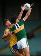28 July 2018; Paul O Shea of Kerry in action against Shane Cunnane of Roscommon during the Electric Ireland GAA Football All-Ireland Minor Championship Quarter-Final match between Kerry and Roscommon at the Gaelic Grounds in Limerick. Photo by Diarmuid Greene/Sportsfile