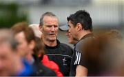 28 July 2018; Kildare manager Padraig Carbury, left, and coach Martin Lynch after the Electric Ireland GAA Football All-Ireland Minor Championship Quarter-Final match between Monaghan and Kildare at TEG Cusack Park in Mullingar, Westmeath. Photo by Piaras Ó Mídheach/Sportsfile