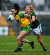 28 July 2018; Katy Herron of Donegal in action against Deirdre Kearney of Kerry during the TG4 All-Ireland Ladies Football Senior Championship qualifier Group 1 Round 3 match between Kerry and Donegal at Dr Hyde Park in Roscommon. Photo by Brendan Moran/Sportsfile
