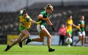 28 July 2018; Andrea Murphy of Kerry in action against Nicole McLaughlin of Donegal during the TG4 All-Ireland Ladies Football Senior Championship qualifier Group 1 Round 3 match between Kerry and Donegal at Dr Hyde Park in Roscommon. Photo by Brendan Moran/Sportsfile