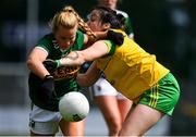 28 July 2018; Andrea Murphy of Kerry is tackled by Nicole McLaughlin of Donegal during the TG4 All-Ireland Ladies Football Senior Championship qualifier Group 1 Round 3 match between Kerry and Donegal at Dr Hyde Park in Roscommon. Photo by Brendan Moran/Sportsfile