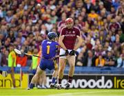 28 July 2018; Jonathan Glynn of Galway in action against Donal Tuohy of Clare during the GAA Hurling All-Ireland Senior Championship semi-final match between Galway and Clare at Croke Park in Dublin. Photo by Ray McManus/Sportsfile
