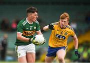 28 July 2018; Darragh Rahilly of Kerry in action against Niall Moran of Roscommon during the Electric Ireland GAA Football All-Ireland Minor Championship Quarter-Final match between Kerry and Roscommon at the Gaelic Grounds in Limerick. Photo by Diarmuid Greene/Sportsfile