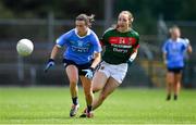 28 July 2018; Sinéad Aherne of Dublin in action against Leona Ryder of Mayo during the TG4 All-Ireland Ladies Football Senior Championship qualifier Group 1 Round 3 match between Dublin and Mayo at Dr Hyde Park in Roscommon. Photo by Brendan Moran/Sportsfile