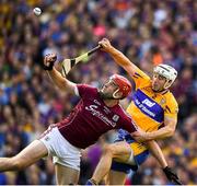 28 July 2018; Jonathan Glynn of Galway is tackled by Patrick O'Connor of Clare during the GAA Hurling All-Ireland Senior Championship semi-final match between Galway and Clare at Croke Park in Dublin. Photo by Ray McManus/Sportsfile