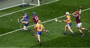 28 July 2018; Conor Cooney of Galway shoots to score his side's first goal of the game past Donal Tuohy of Clare during the GAA Hurling All-Ireland Senior Championship semi-final match between Galway and Clare at Croke Park in Dublin. Photo by Ramsey Cardy/Sportsfile
