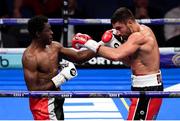 28 July 2018; Frank Buglioni, right, and Emmanuel Feuzeu during their Light-Heavyweight bout at The O2 Arena in London, England. Photo by Stephen McCarthy/Sportsfile