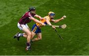 28 July 2018; Seadna Morey of Clare  in action against Joseph Cooney of Galway during the GAA Hurling All-Ireland Senior Championship semi-final match between Galway and Clare at Croke Park in Dublin. Photo by Ramsey Cardy/Sportsfile