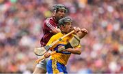 28 July 2018; David Reidy of Clare in action against Padraic Mannion of Galway during the GAA Hurling All-Ireland Senior Championship semi-final match between Galway and Clare at Croke Park in Dublin. Photo by David Fitzgerald/Sportsfile